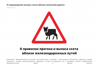 О правилах прогона и выпаса скота вблизи железнодорожных путей
